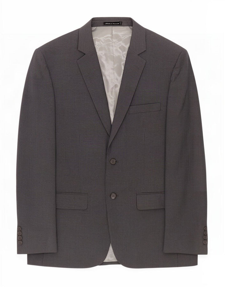 Pierre Cardin Chaqueta tipo blazer de 2 botones para hombre Reino Unido 40 Grande gris a rayas