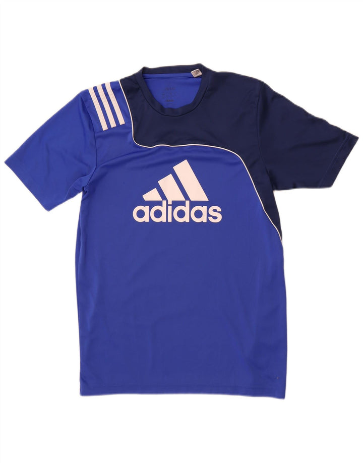 Adidas Hombre Camiseta Gráfica Top XS Azul Colorblock Poliéster