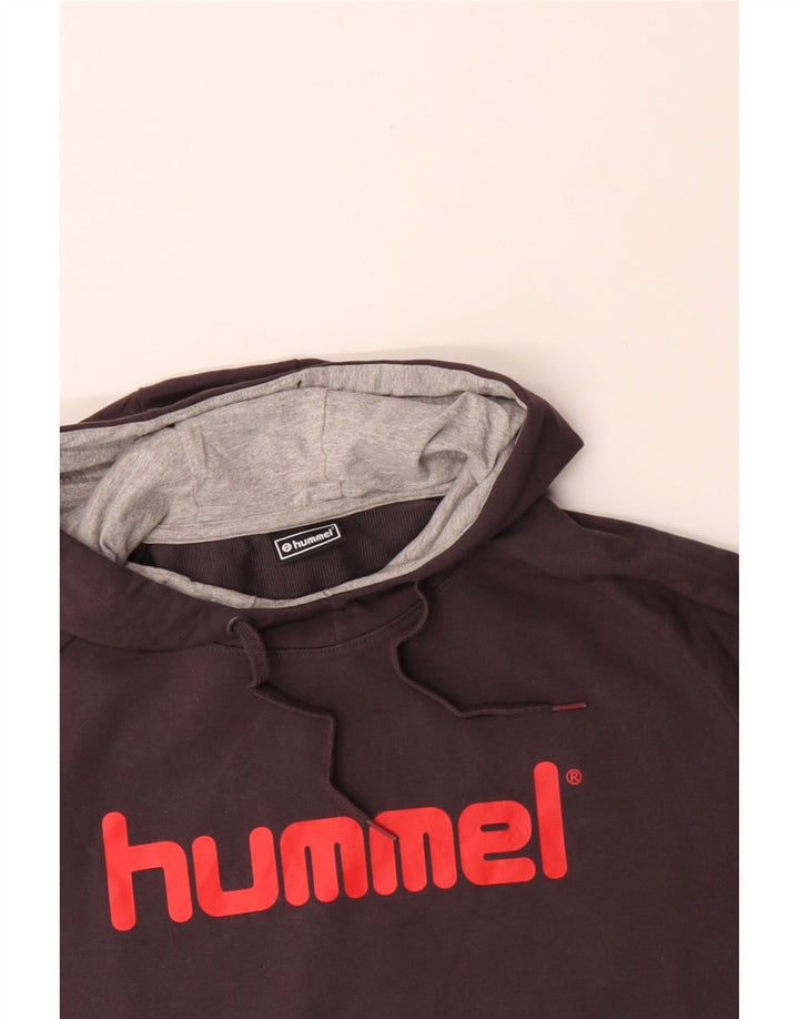 HUMMEL Sudadera con capucha gráfica para hombre XL Algodón negro