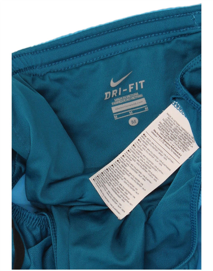 NIKE Pantalones cortos deportivos Dri Fit para mujer UK 44 Poliéster azul medio
