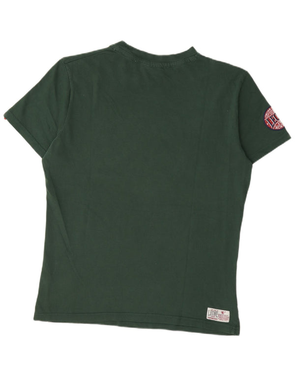 Leone 1947 Camiseta gráfica para mujer Top UK 18 XL Algodón verde