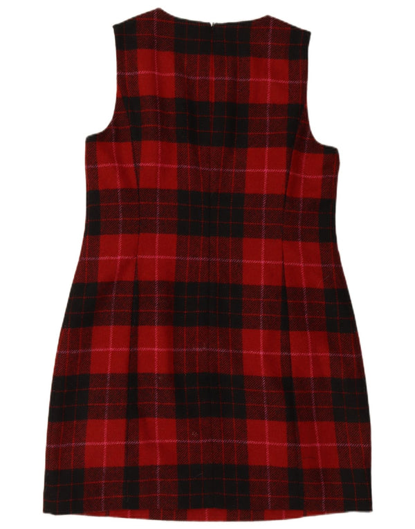 HOBBS Vestido recto sin mangas para mujer UK 44 Large Red Check