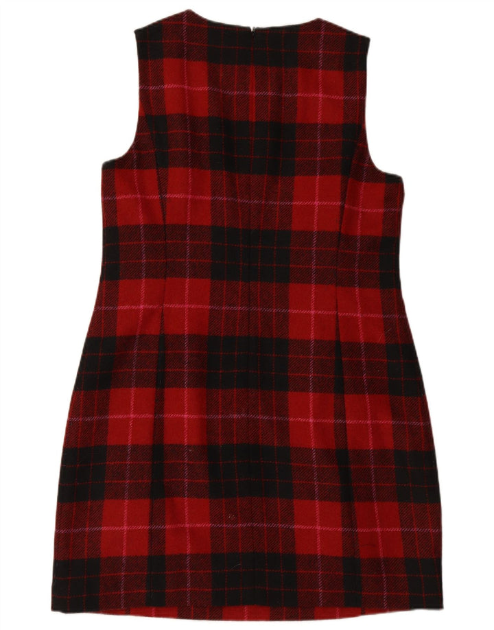 HOBBS Vestido recto sin mangas para mujer UK 44 Large Red Check