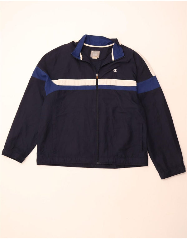 CHAMPION Chaqueta de chándal para hombre XL Azul marino Colorblock Poliéster
