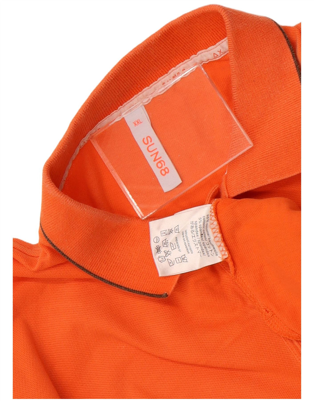 Sun68 Polo para hombre 2XL Naranja Algodón