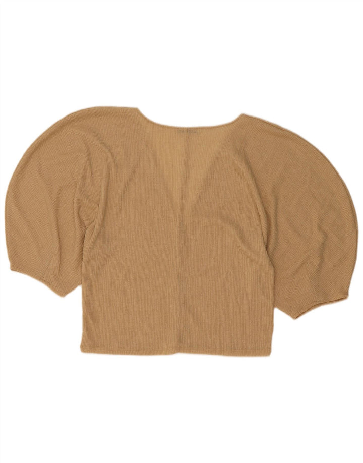 Zara Mujer Blusa Top UK 42 Medio Beige