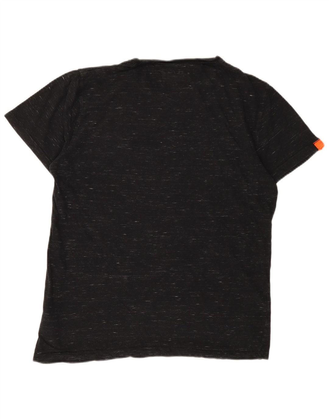 SUPERDRY Hombre Camiseta Top Medium Black Moteado De Algodón