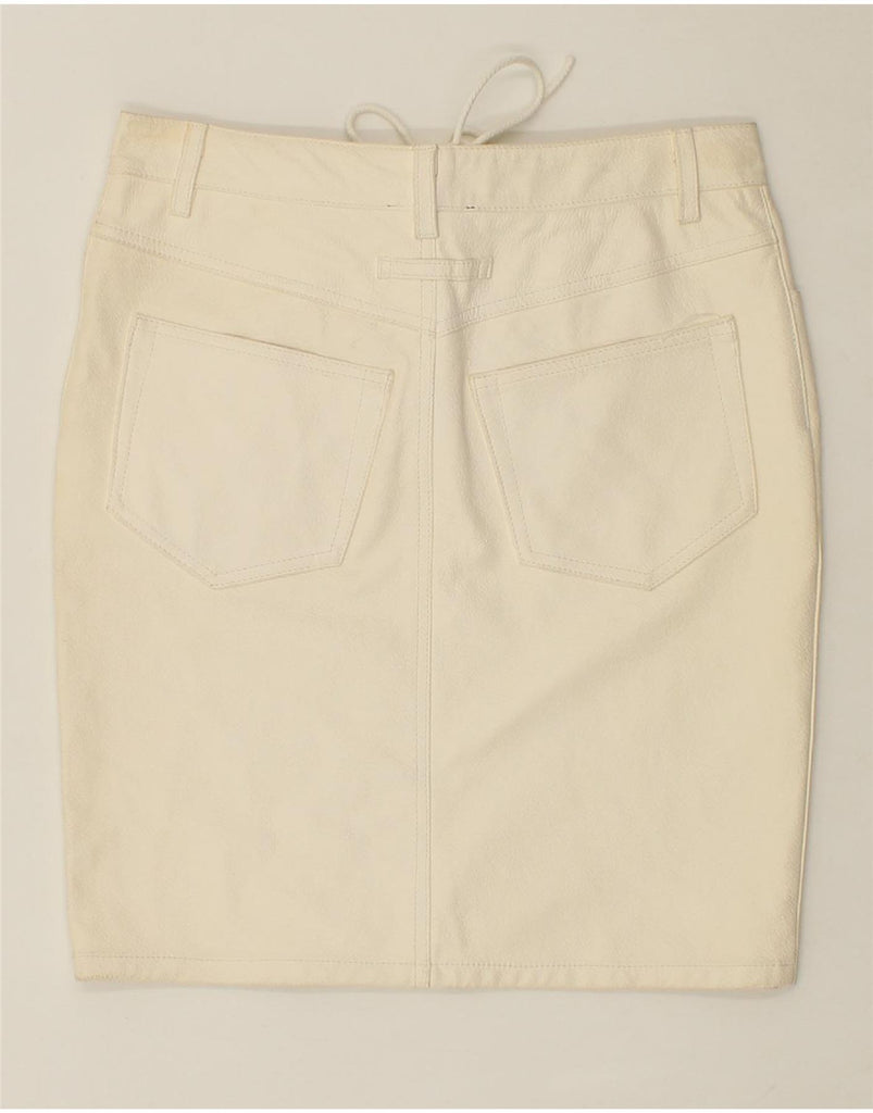 JEAN PAUL GAULTIER Womens Straight Skirt UK 12 Medium W30 Off White Vintage Jean Paul Gaultier and Second-Hand Jean Paul Gaultier from Messina Hembry 