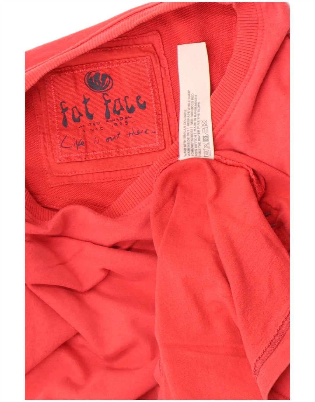 Camiseta para hombre Fat Face Top grande de algodón rojo