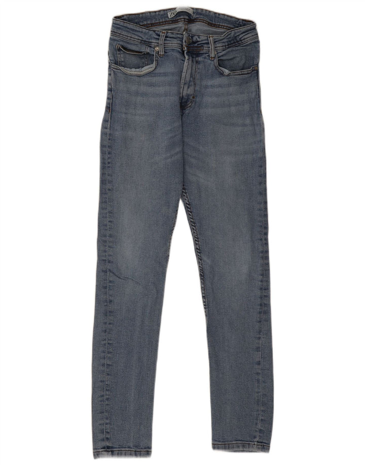 ZARA Vaqueros Slim para Hombre EU 38 Small W30 L28 Azul