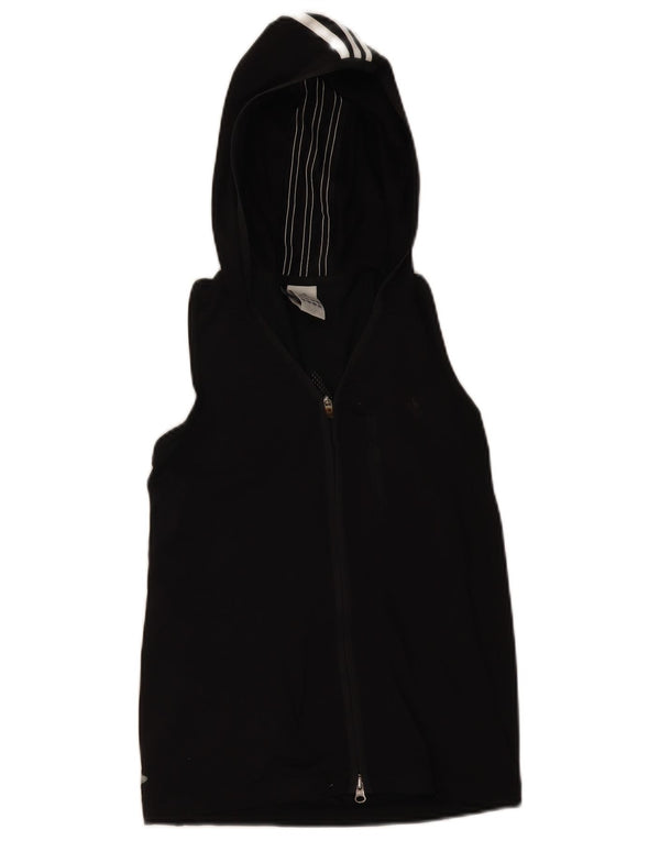 Adidas - Chándal sin mangas con capucha para mujer, talla 6, XS, color negro a rayas