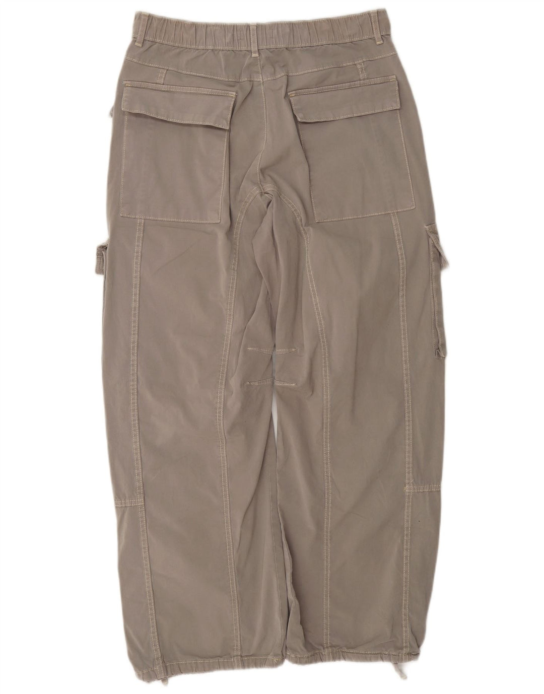 Zara Mujer Pantalones Cargo Rectos EU 38 Small W28 L28 Gris