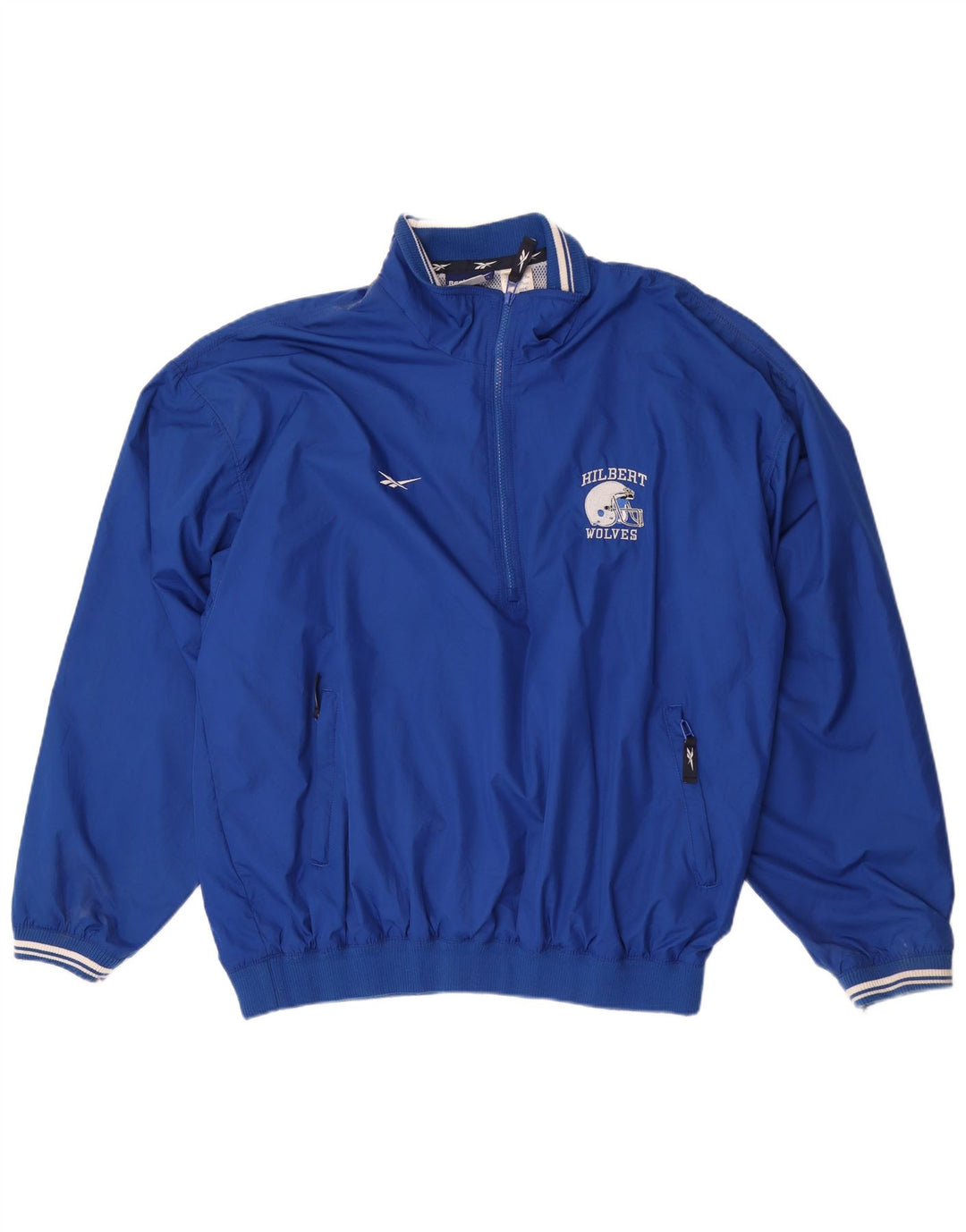 Reebok Mens Graphic Pullover Chándal Top Chaqueta XL Poliéster Azul