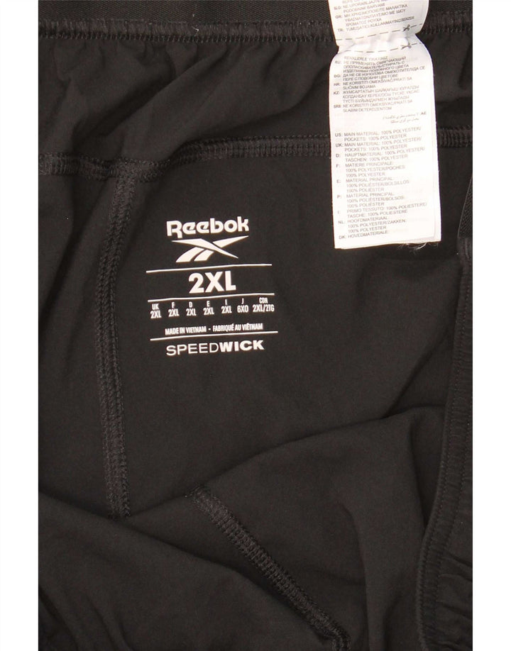 Reebok Pantalones cortos deportivos para hombre 2XL Poliéster negro