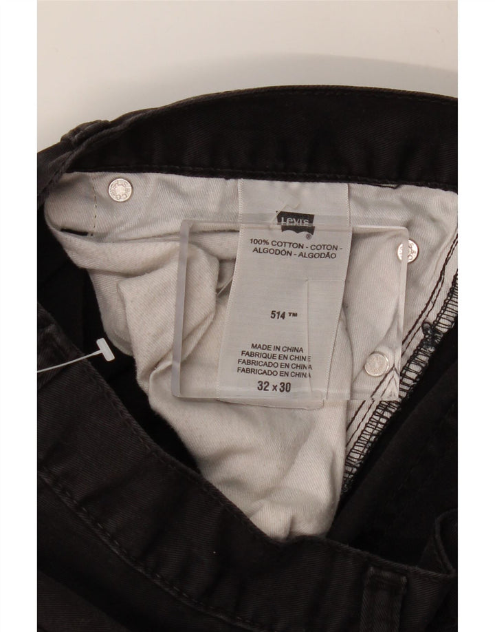 LEVI'S Jeans rectos 514 para hombre W32 L30 Algodón negro