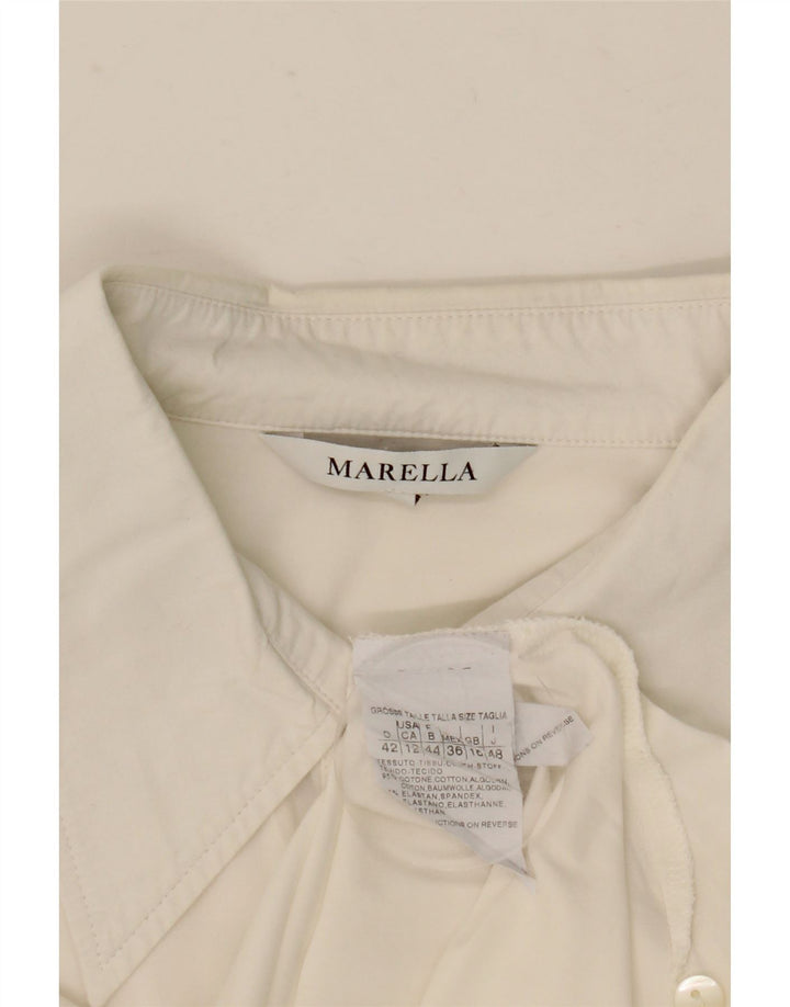 Marella Camisa para mujer Reino Unido 46 Grande Algodón blanco