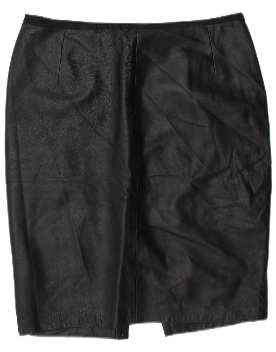 Falda de cuero vintage para mujer W30 Medio Negro