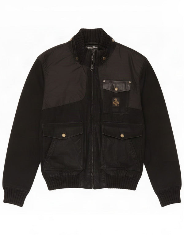 Refrigiwear Chaqueta bomber para hombre UK 40 Grande Algodón negro
