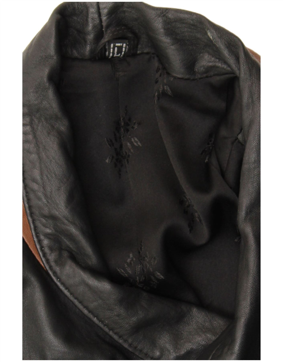 VINTAGE Abrigo de cuero para hombre Reino Unido 40 Bloque de color negro grande