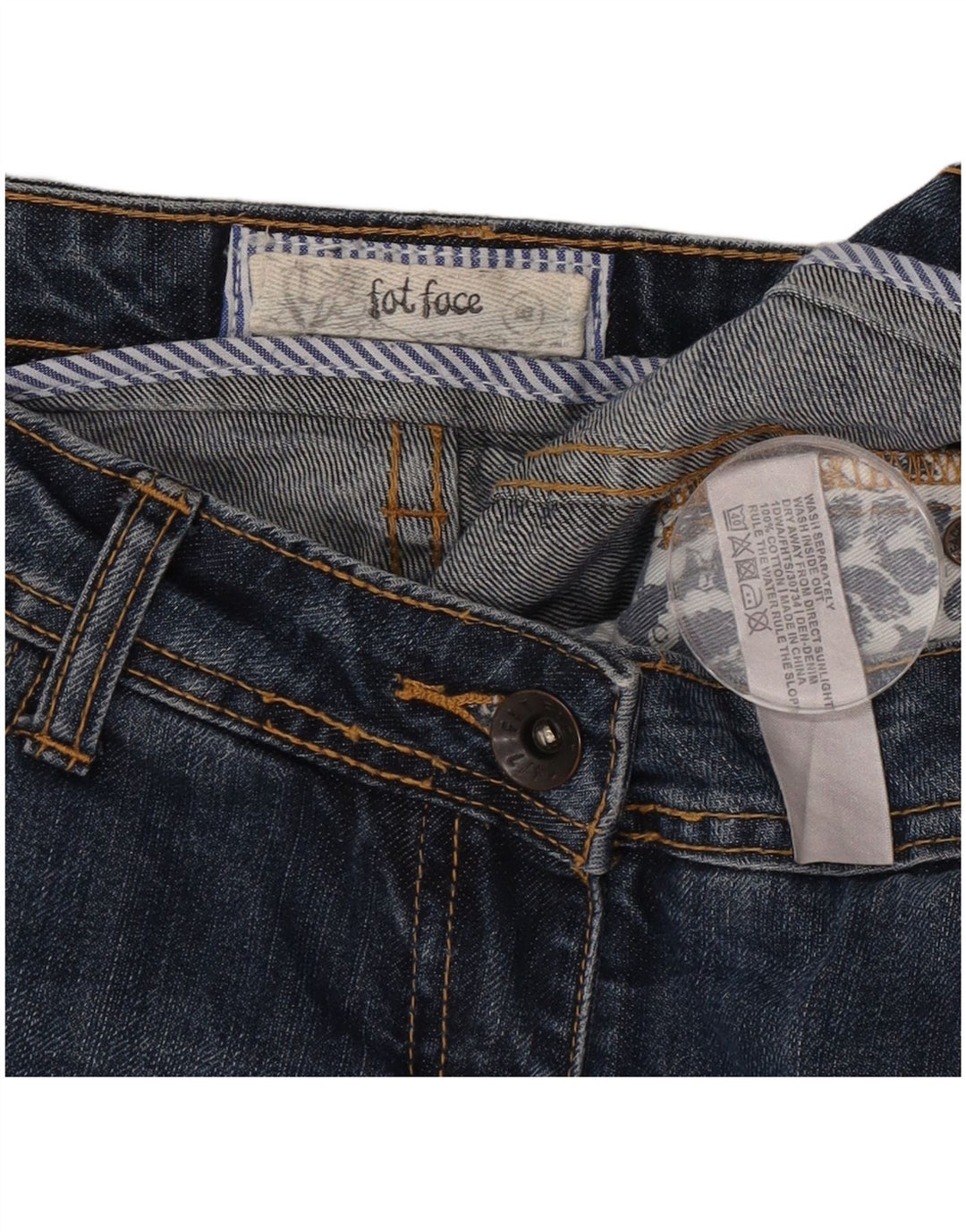 Pantalones cortos vaqueros de mujer Fat Face W32 Large Blue Cotton