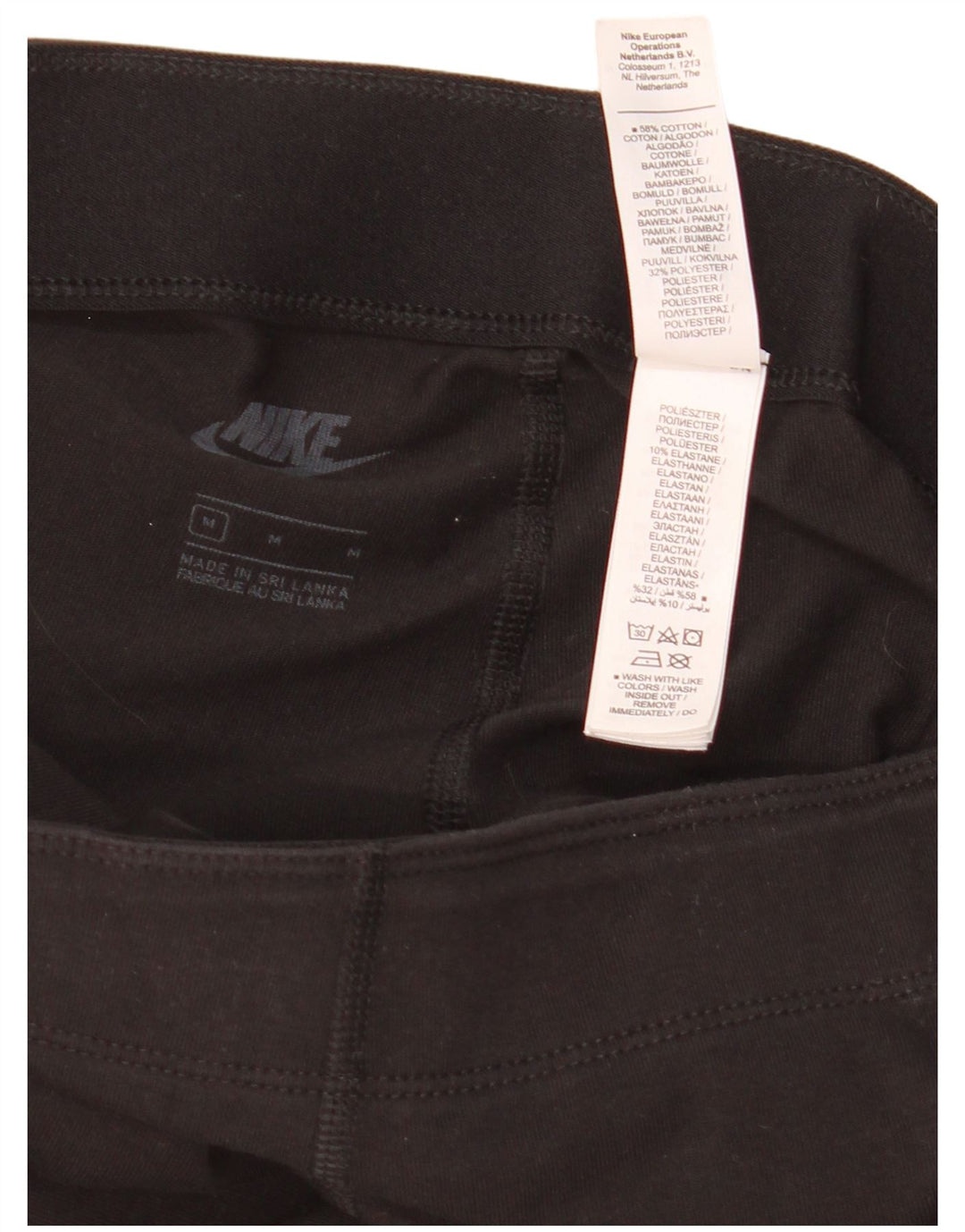 Nike - Leggings gráficos para mujer (talla 40), algodón negro mediano