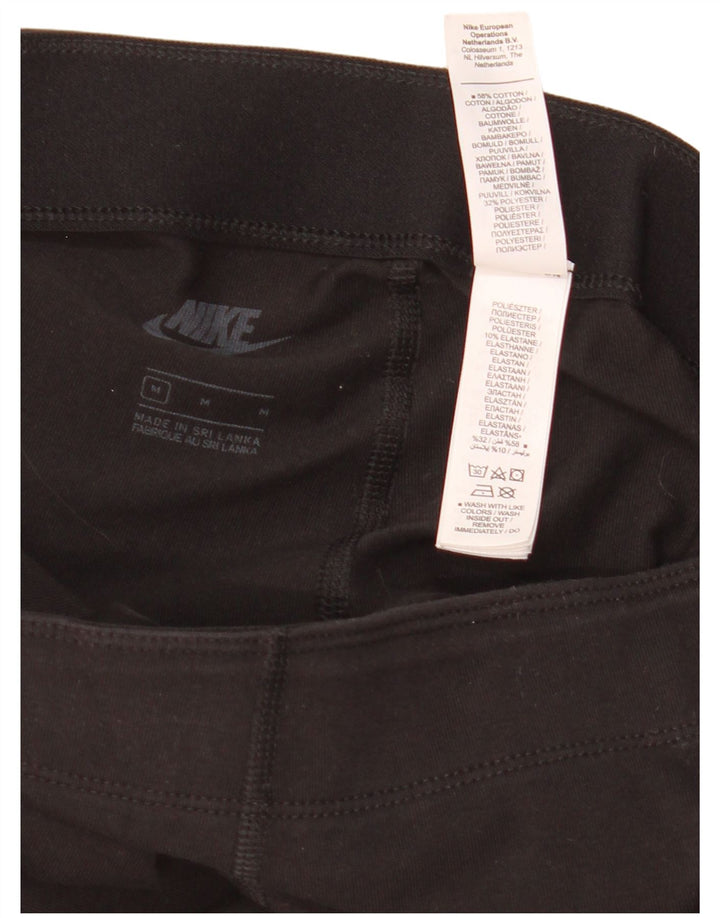 Nike - Leggings gráficos para mujer (talla 40), algodón negro mediano
