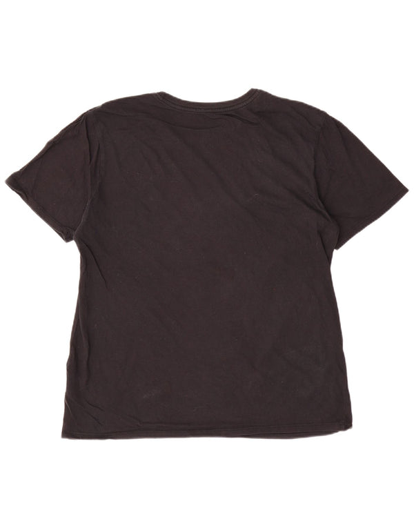 Nike Camiseta con gráfico de corte atlético para hombre Top mediano de algodón negro