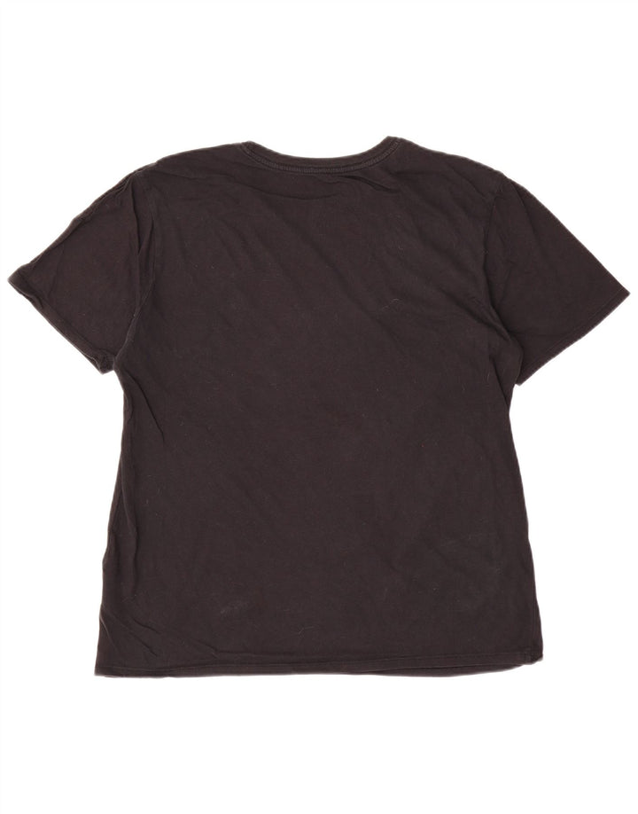 Nike Camiseta con gráfico de corte atlético para hombre Top mediano de algodón negro