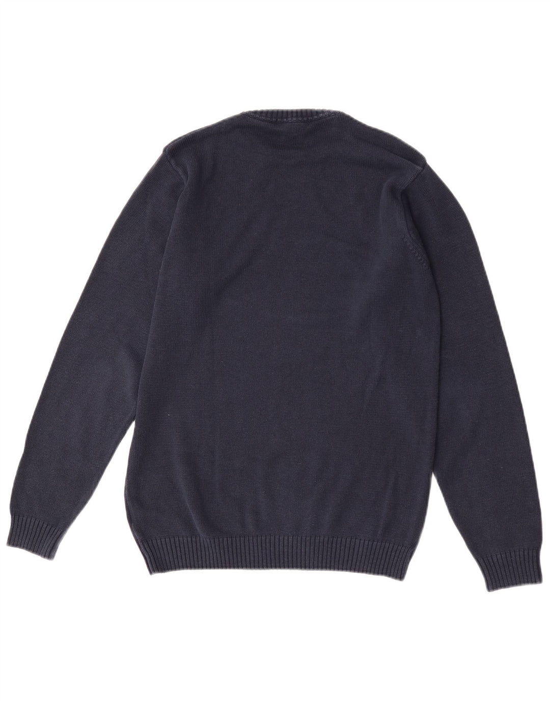 Gant Jersey De Cuello Redondo Para Hombre Jersey De Algodón Azul Marino Medio