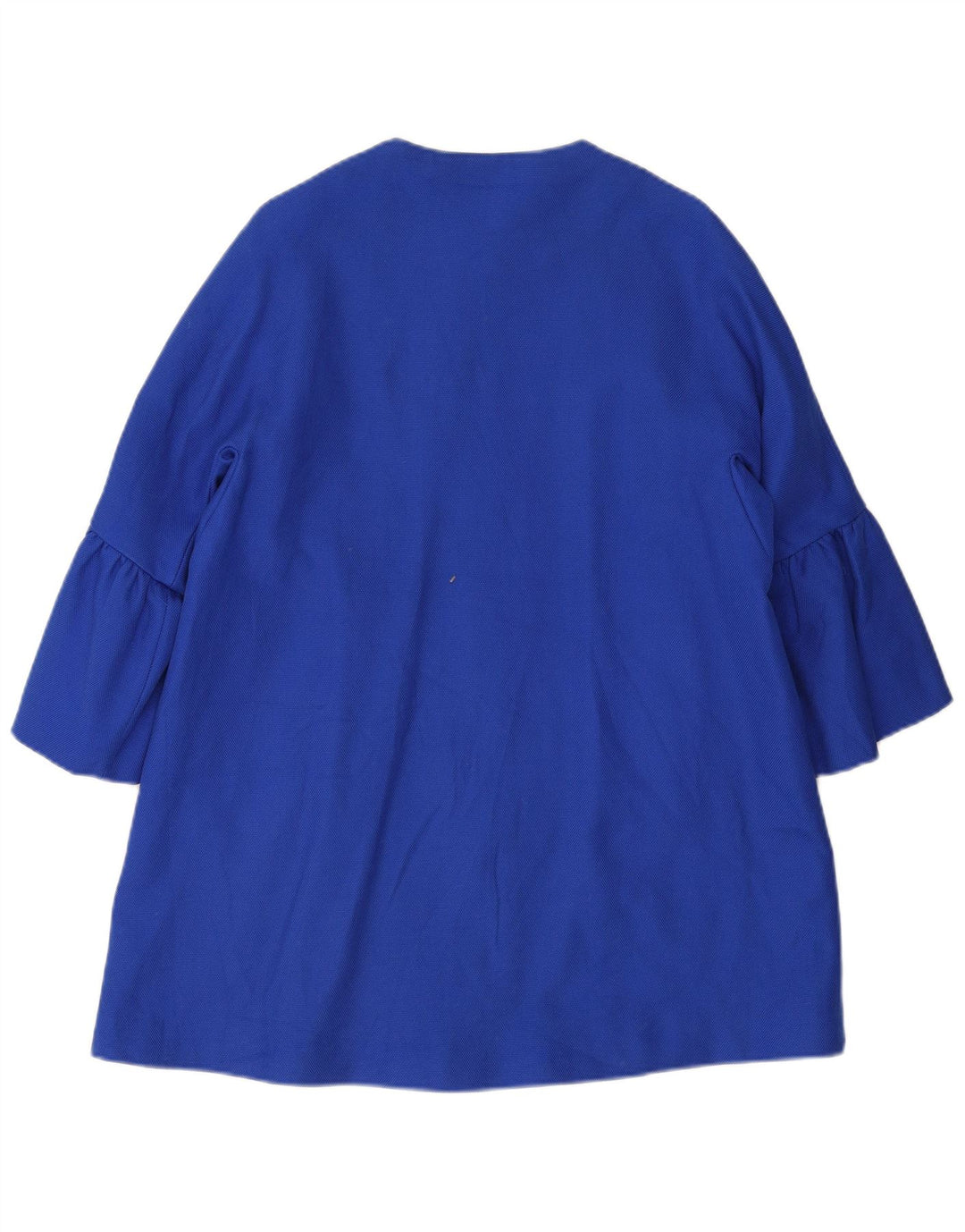 Zara Mujer Abrigo UK 44 Algodón Azul Medio