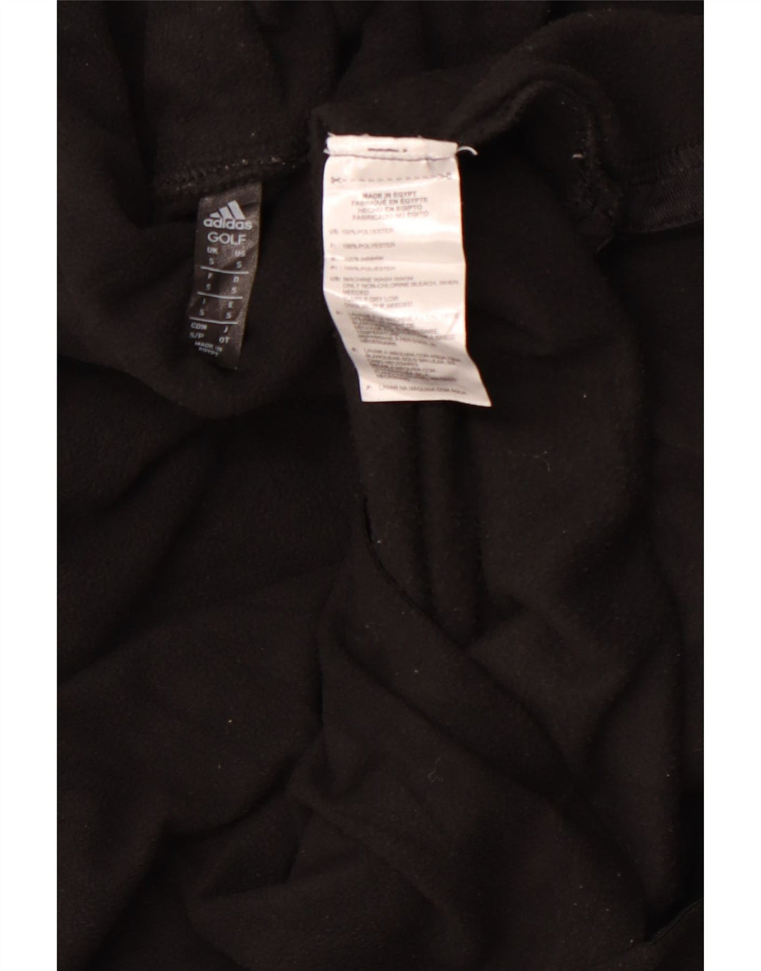 Adidas - Jersey de forro polar con cuello vuelto para mujer, talla 10, poliéster negro pequeño