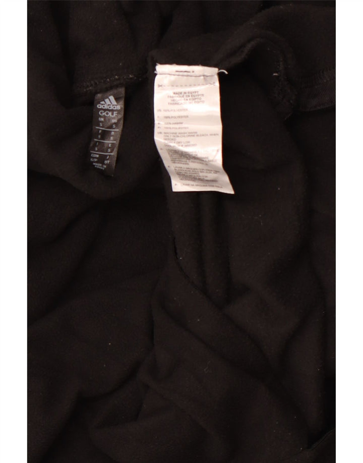 Adidas - Jersey de forro polar con cuello vuelto para mujer, talla 10, poliéster negro pequeño