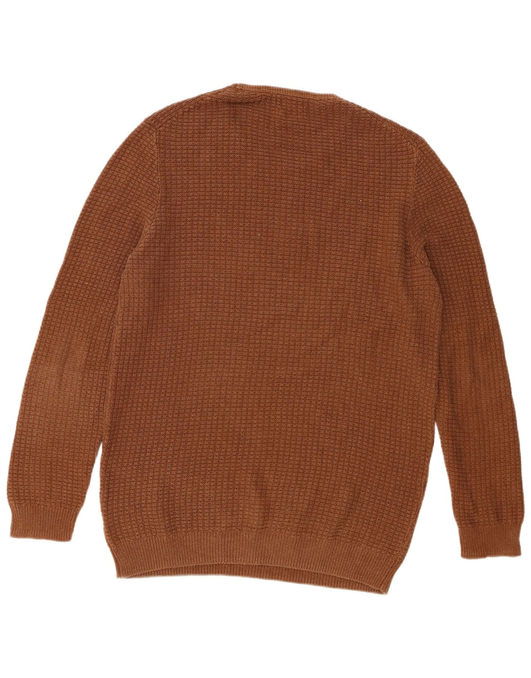 Massimo Dutti Jersey Cuello Redondo Hombre Large Marrón Algodón