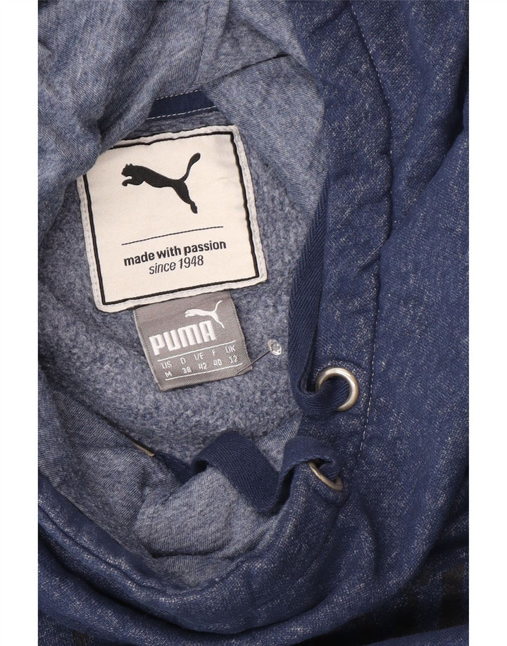 PUMA Jersey con capucha extragrande para mujer UK 12 Medium Azul marino moteado