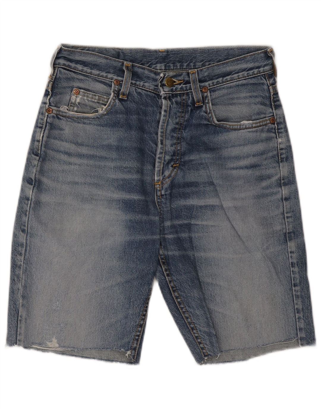 Lee Mens Chicago Pantalones Cortos De Mezclilla Desgastados W30 Algodón Azul Medio