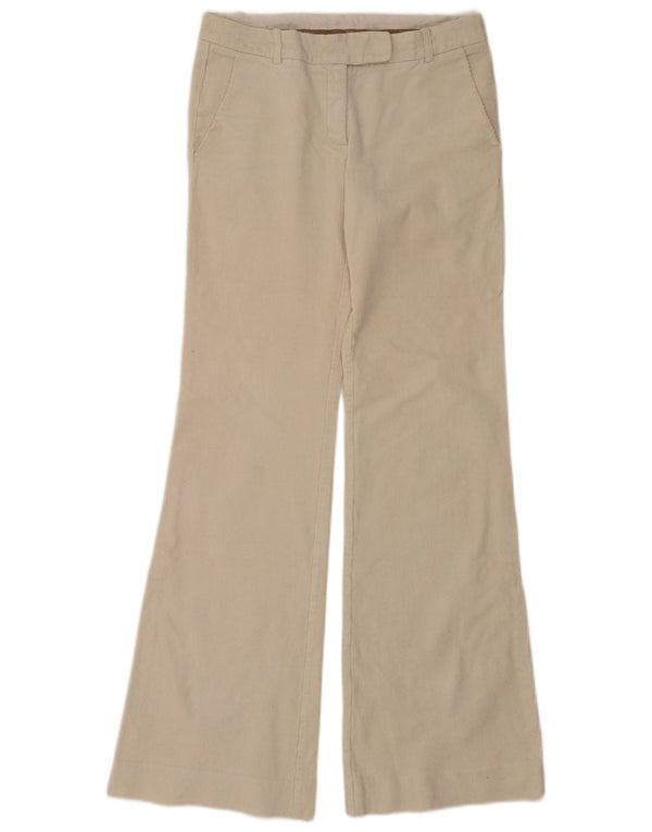 Zara Pantalón chino acampanado para mujer EU 38 Small W28 L34 Algodón beige