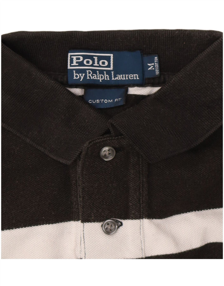 POLO RALPH LAUREN Polo de ajuste personalizado para hombre Algodón a rayas negro mediano