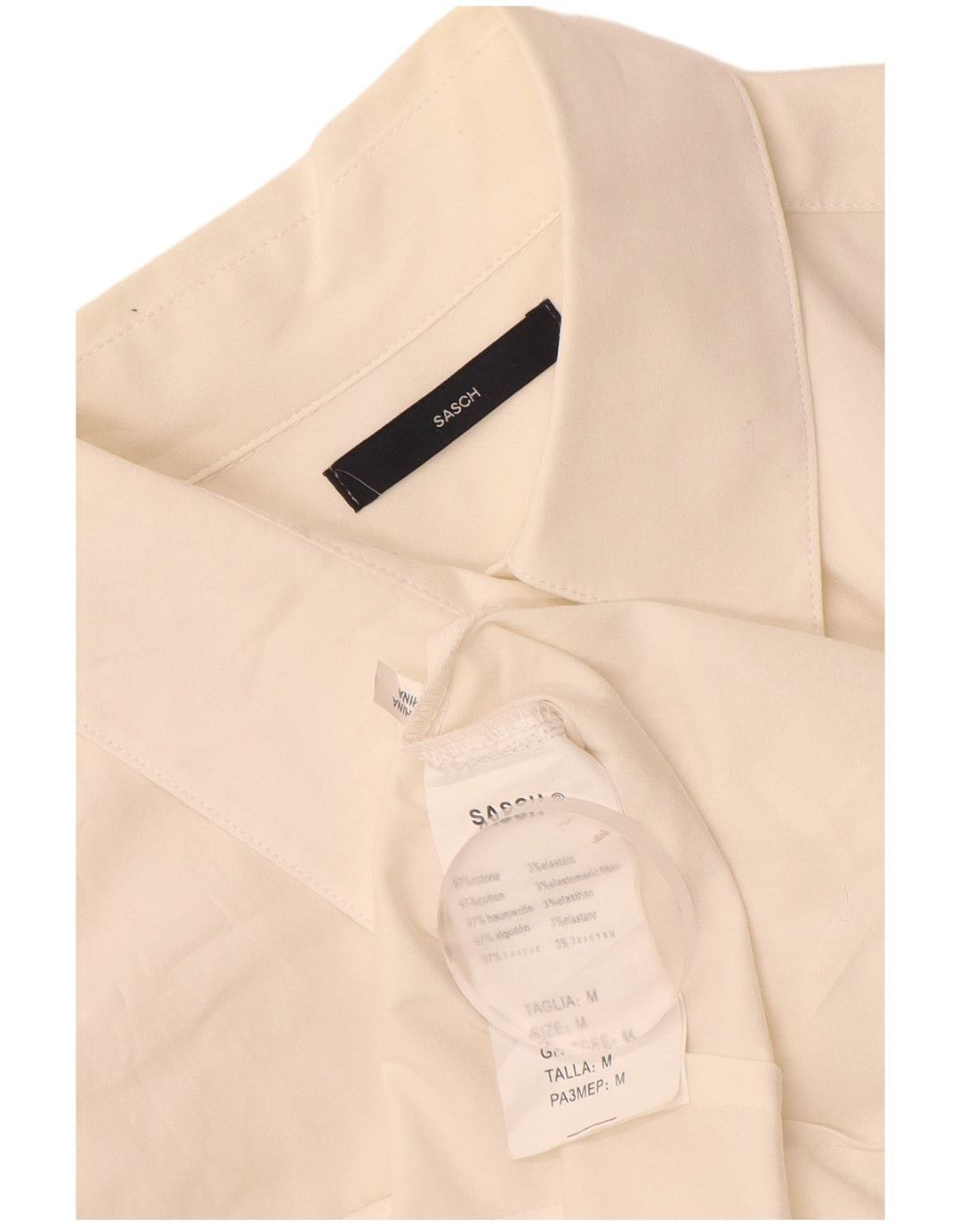 Sasch Camisa para mujer UK 12 Mediana Algodón blanco