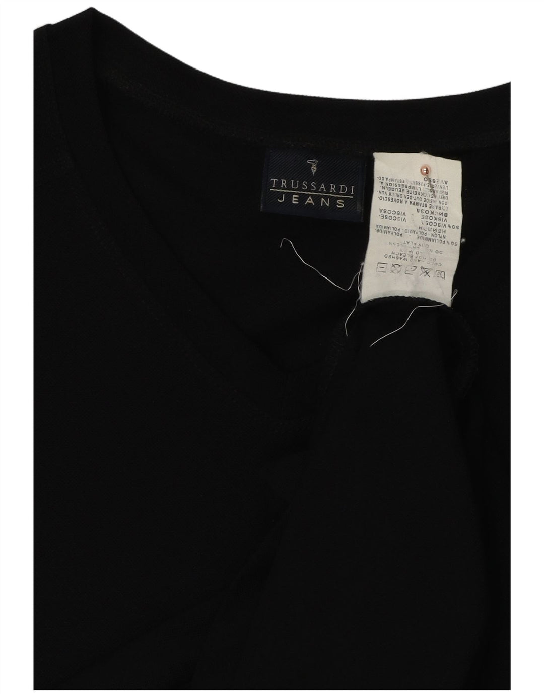 TRUSSARDI JEANS Camiseta Hombre Top Large Poliamida Negro