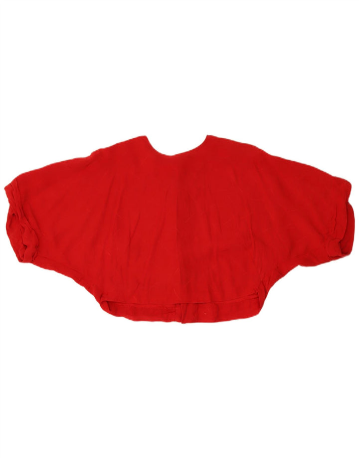Vintage mujer oversize falda de 2 piezas conjunto Reino Unido 14 mediano W26 rojo