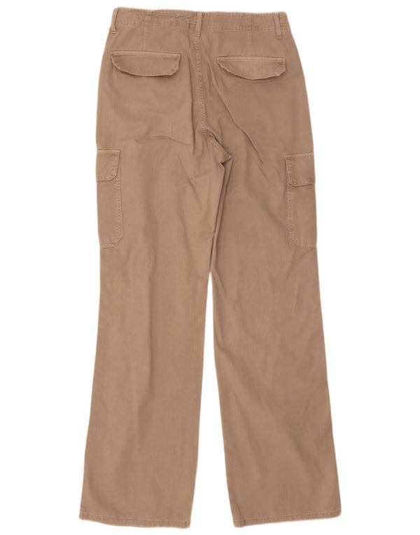 Zara Mujer Pantalones Cargo Rectos EU 38 Small W28 L33 Beige