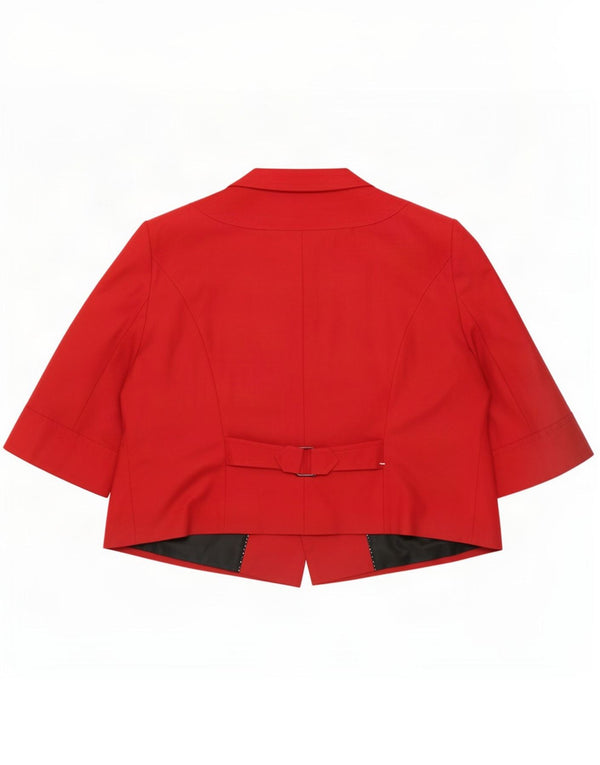 Marks & Spencer Chaqueta Bolero de Manga Corta Autograph para Mujer UK 22 3XL Rojo