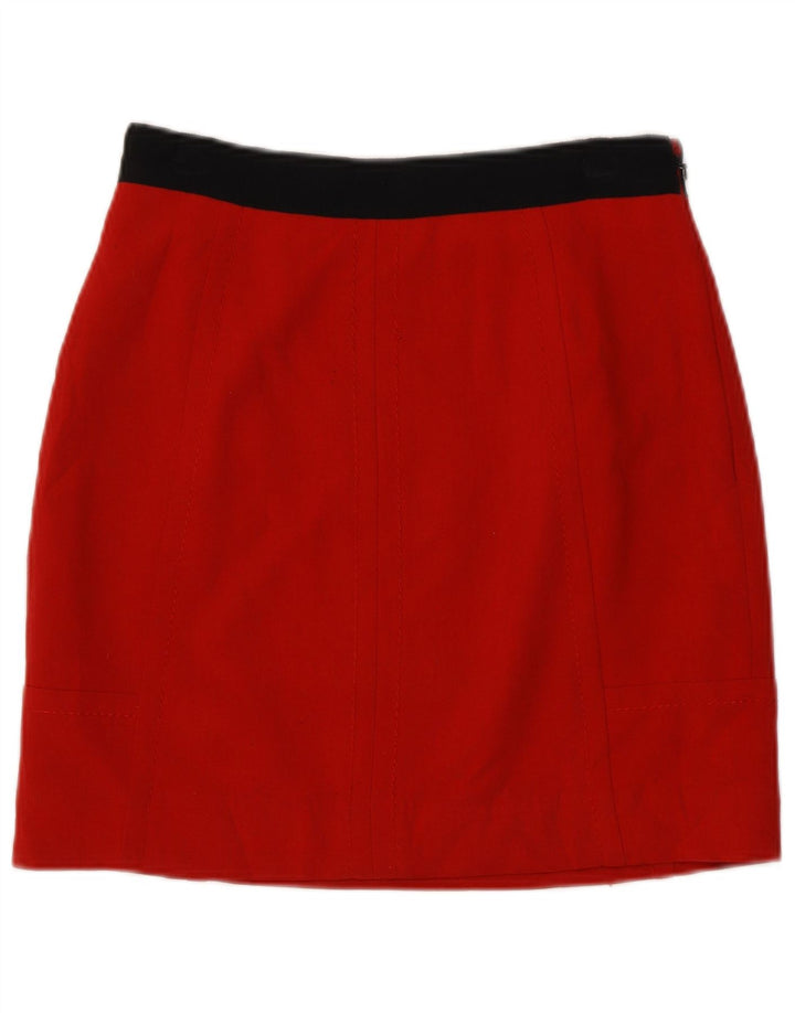 Minifalda Coast para mujer UK 8 Small W26 Rojo Colorblock Poliéster