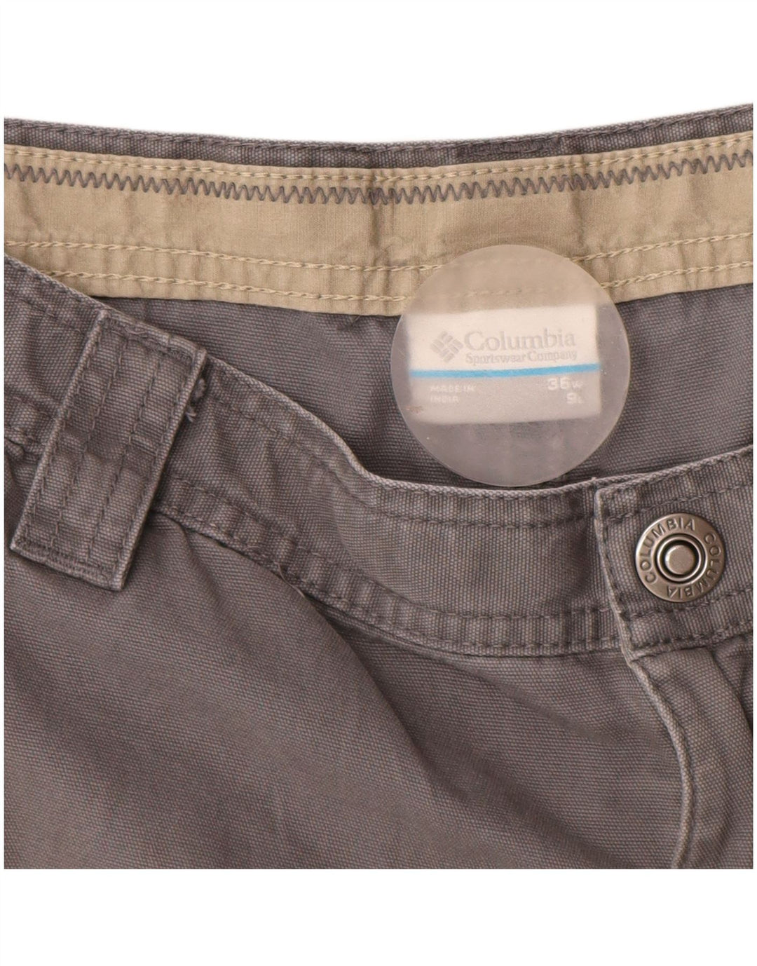Columbia Pantalones cortos cargo Omni-Shield para hombre W36 Algodón gris grande