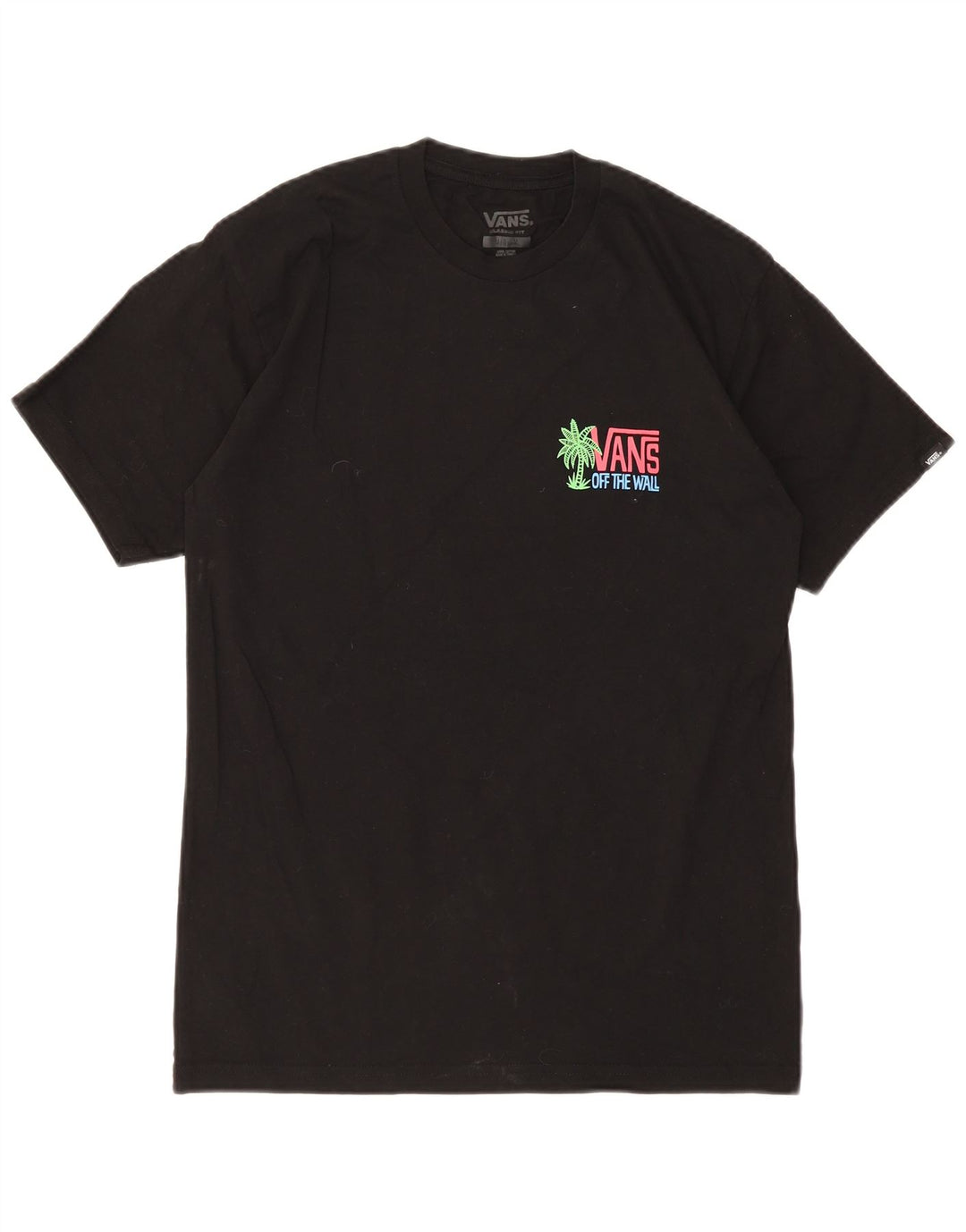 Vans Camiseta con gráfico de ajuste clásico para hombre Top mediano de algodón negro