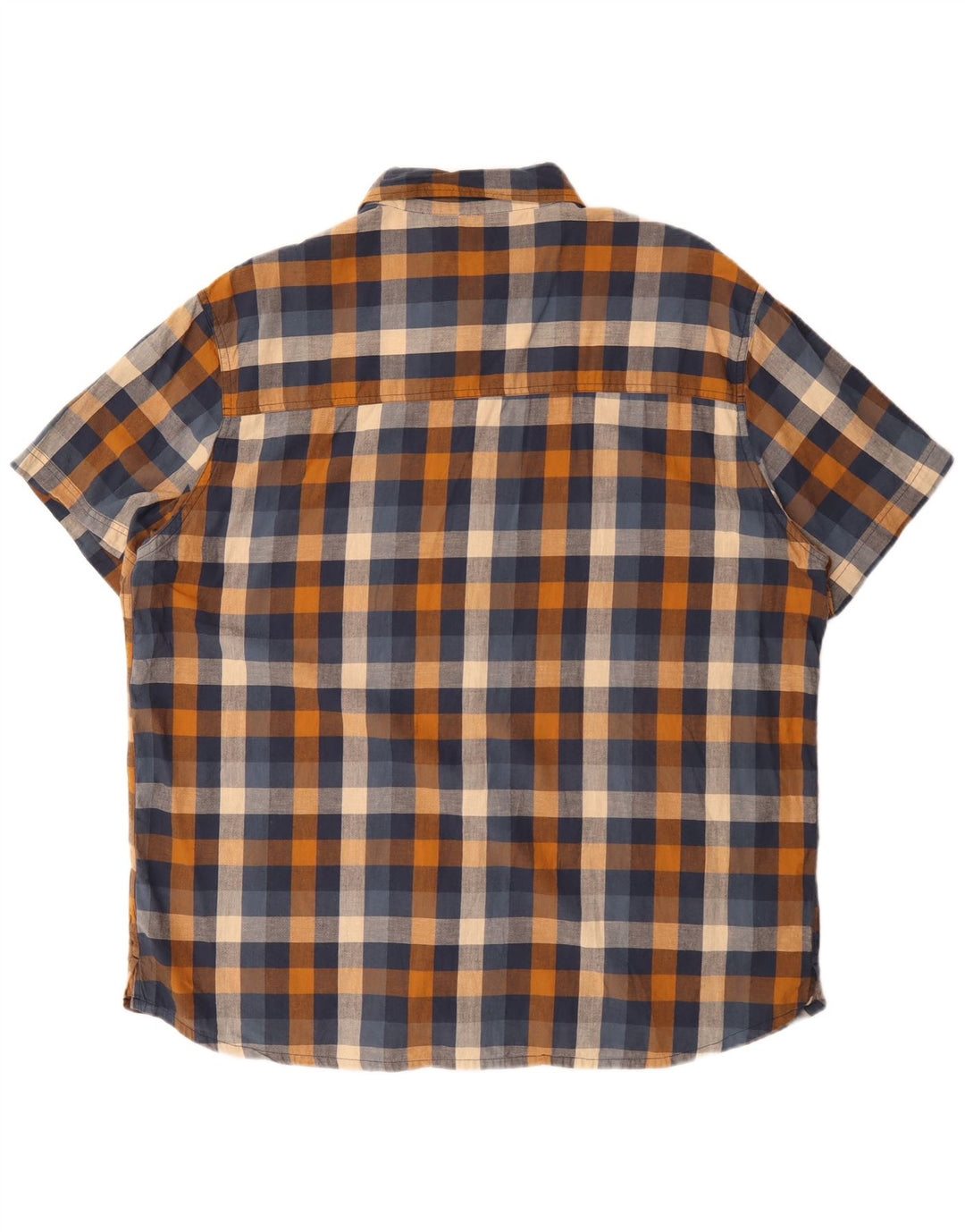 Camisa de manga corta para hombre Mountain Warehouse 3XL Algodón a cuadros multicolor