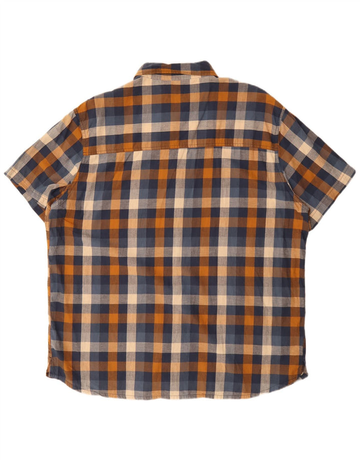 Camisa de manga corta para hombre Mountain Warehouse 3XL Algodón a cuadros multicolor