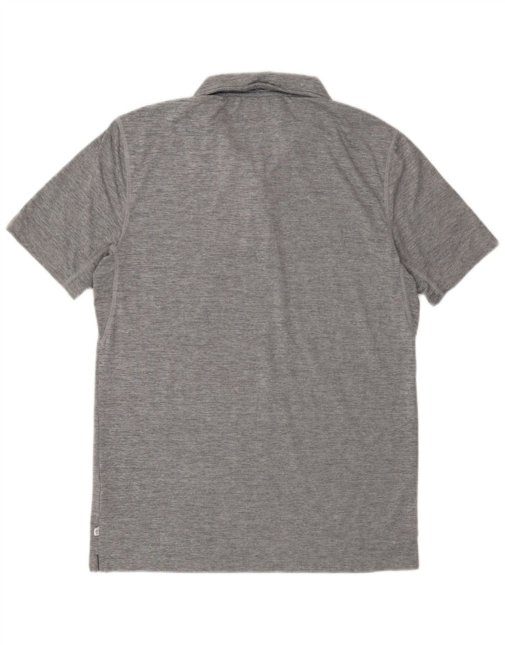 Calvin Klein Polo de golf para hombre pequeño poliéster moteado gris