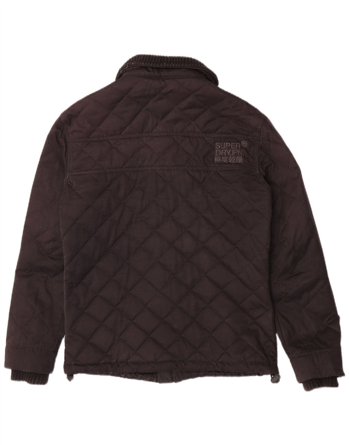 Superdry Chaqueta acolchada The Windhiker para hombre, talla 40, color negro