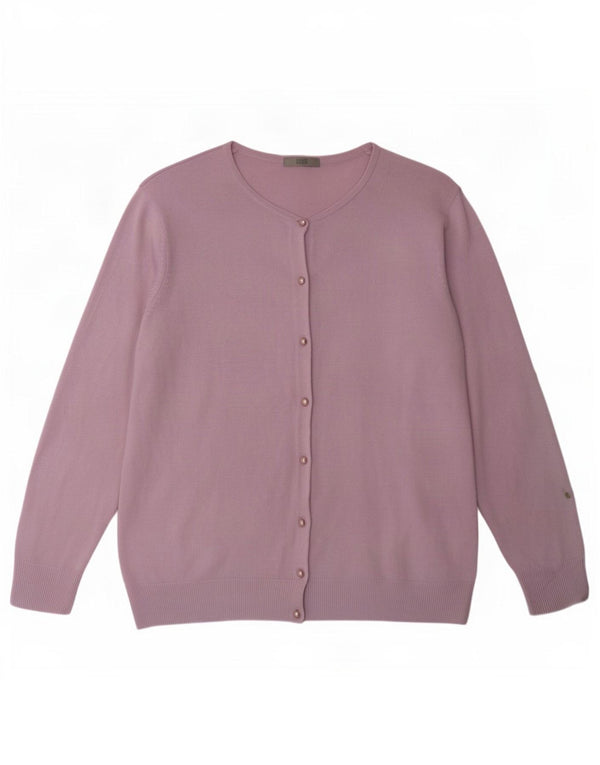 Marks & Spencer Womens Cardigan Sweater UK 16 Large Purple Acrylic